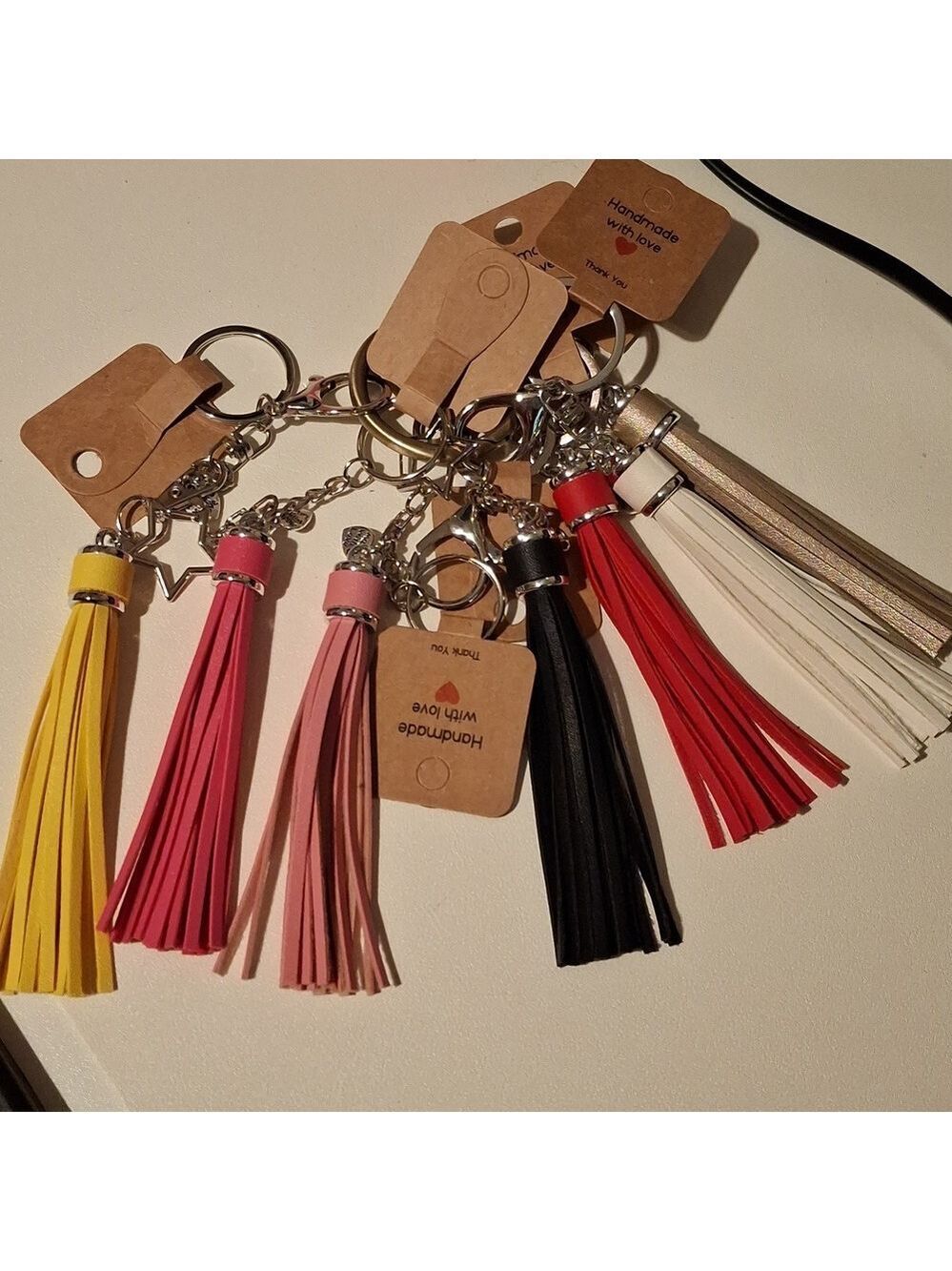Tassel Colorful Keychain Handmade by me Choose a color